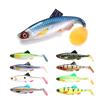 T Tail Soft Fishing Lures 3D Eyes Fishing Tackle Colorful Simulated Fake Bait Out Fishing