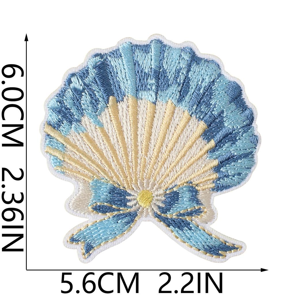 Summer Beach Style Embroidery Cloth Sticker Ironing Casual Clothing Backpack Shoes And Hats Personalized Decoration Repair Fabric Sticker