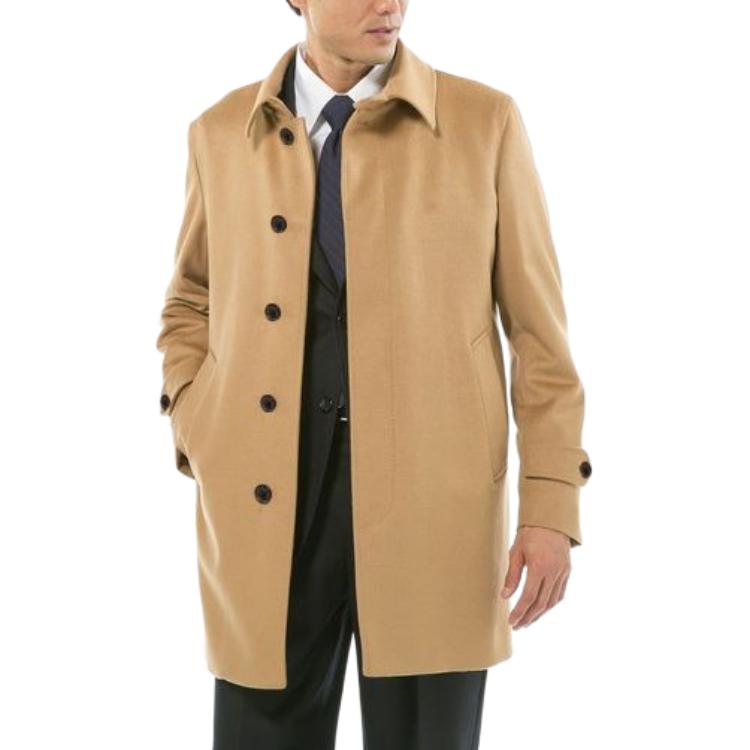 Burberry Coats Men's Camel Lapel Moderate 80735751
