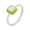 Silver Ring with Cubic Zirconia, Enamel, Product Weight 1.79 G (60002239)