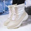 Женские ботинки Снег Новые женские туфли На шнуровке Женская обувь Ботильоны на платформе Теплые Легкие Ботас Мухер Женские зимние ботинки