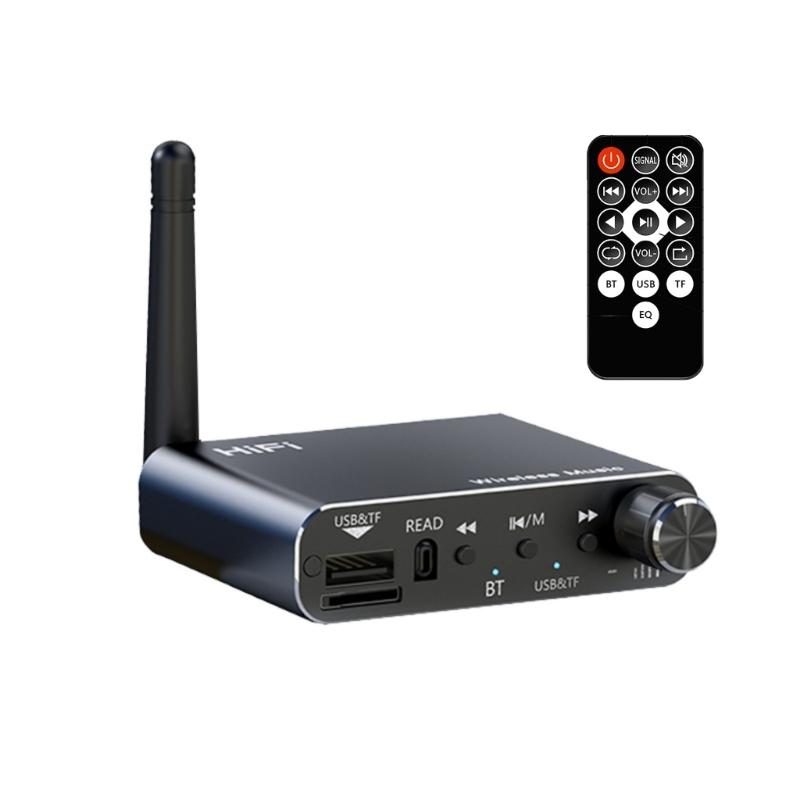 Компактный беспроводной Bluetooth-совместимый 5.4 аудиоприемник-адаптер для автомобиля, домашнего использования, с Auxs выходом, USB, воспроизведением с TF-карты
