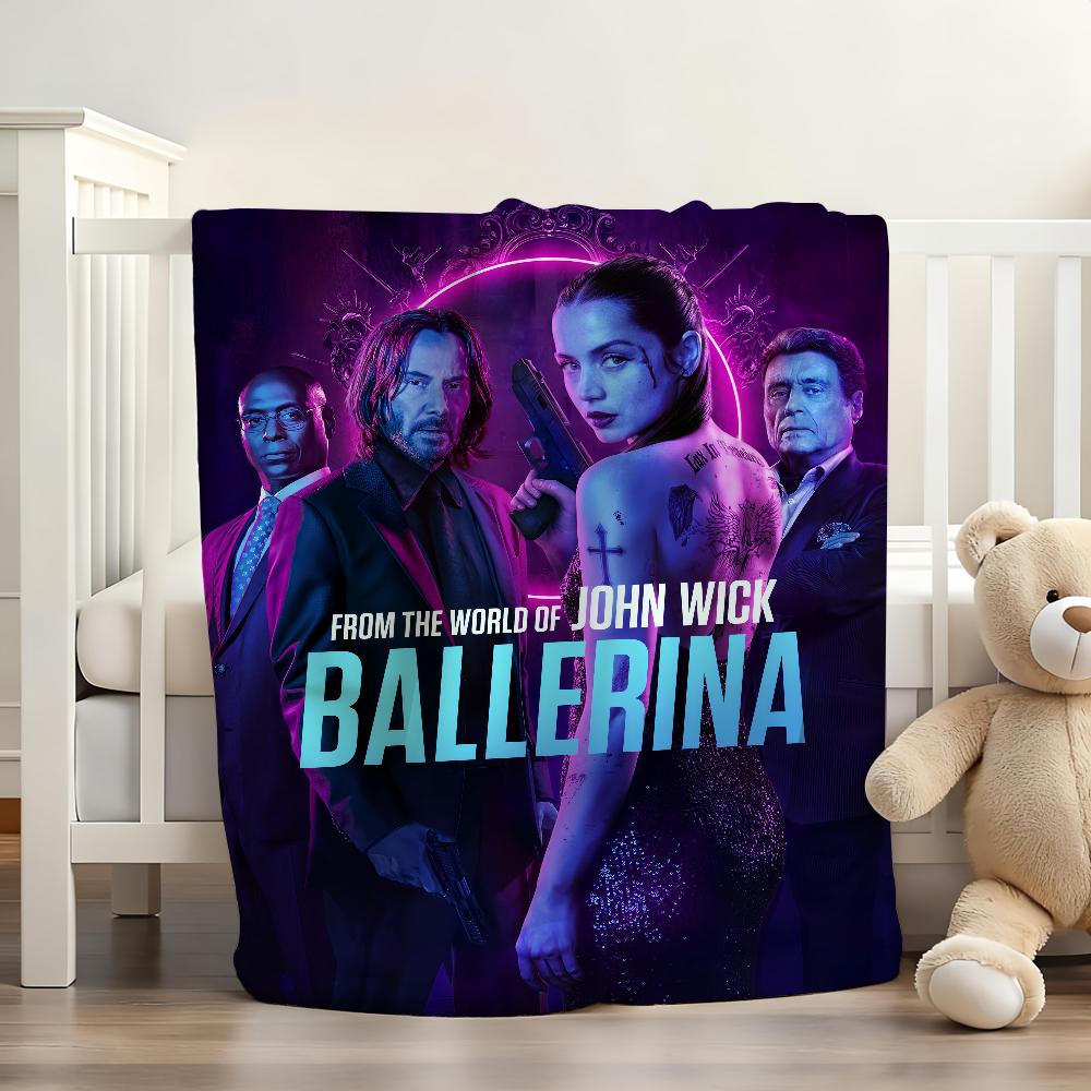 From the World of John Wick Ballerina Blanket Soft and Skin Friendly For Couch Bed Napping Bedspread All Seasons Comforter