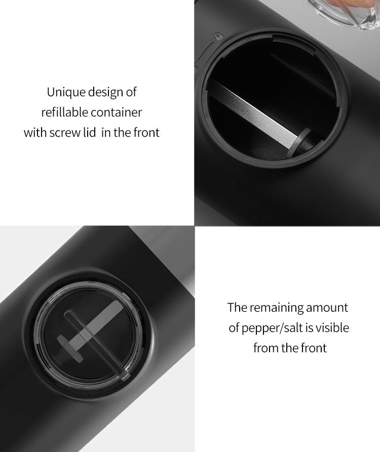 Gravity-Sensing Electric Pepper & Salt Grinder for Household Use