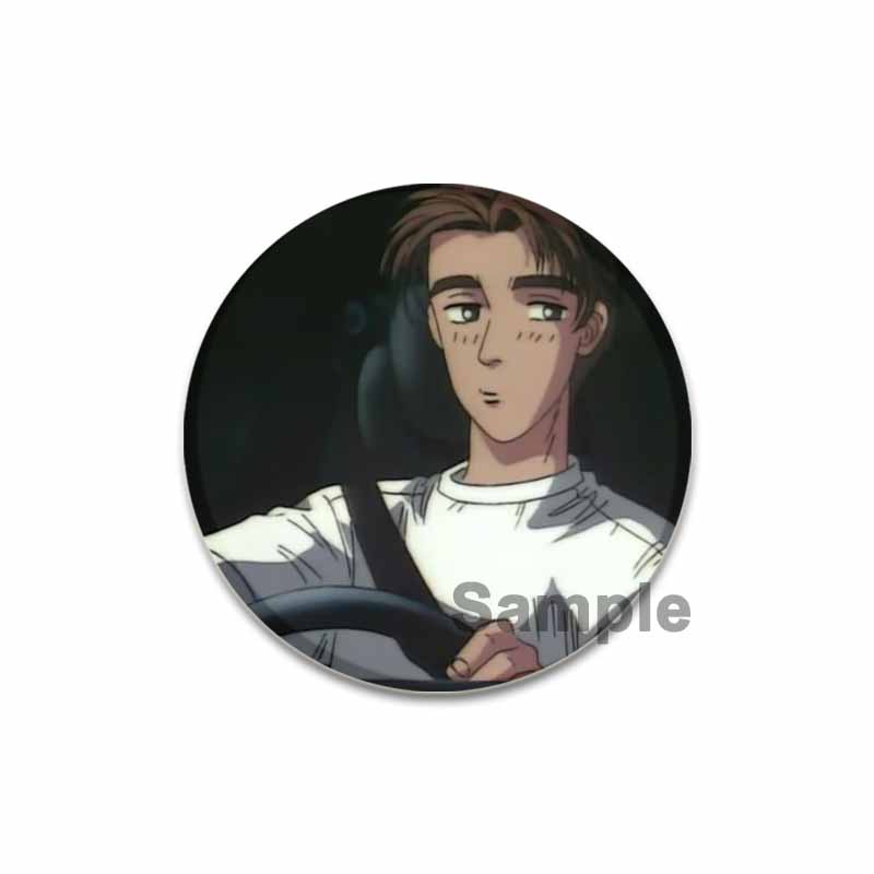 32/44/58MM Initial D Anime Enamel Pins for Clothes Bag Decor Round Cartoon Brooches On Backpack Racing Badge Jewelry Gift Accessory