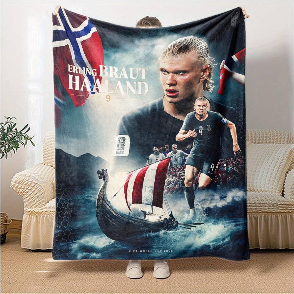 Football Player Celebration Blanket Soft Warm Cozy Suitable for Bed Bedding Picnics for All Occasions Modern Gift for Travel Home Birthdays