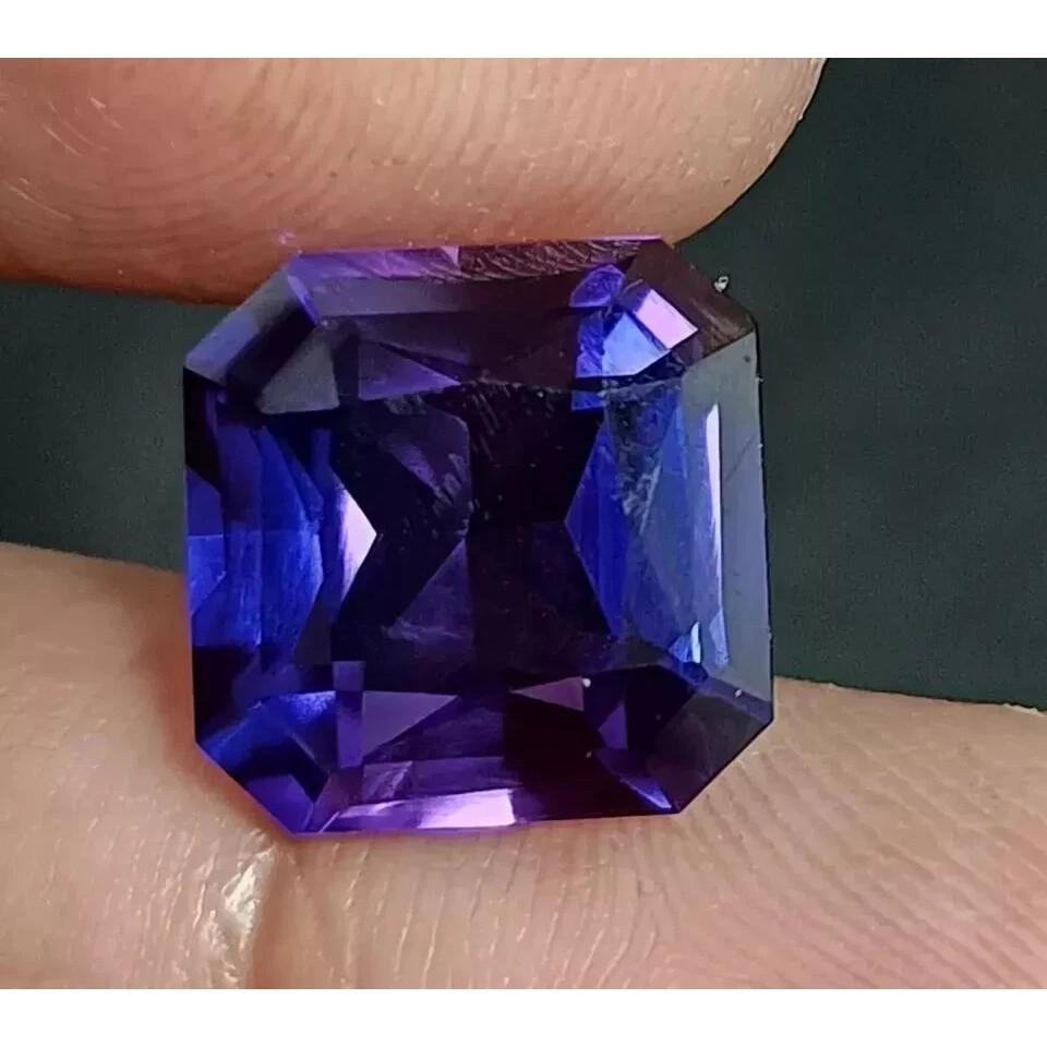 10-12 Ct Natural Wonderful Bi-Color Change Sapphire Asscher Cut Gemstone