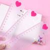2PCS/lot A5/A6 Heart 6 Holes PVC Spiral Binder Notebook Divider Inner Ruler for Students Creative Office School Supplies
