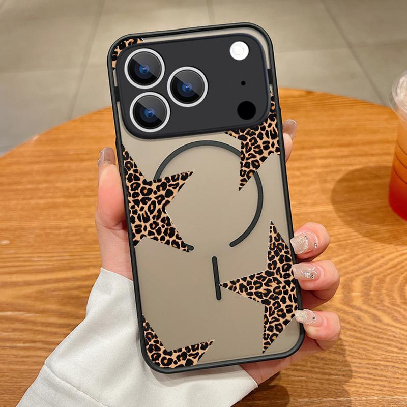 Магнитный чехол для телефона с принтом «Цветные звезды» для iPhone 17 Pro 16 15 14 13 Pro Max 17E Тонкий Гибридный Чехол из TPU+PC Матовый