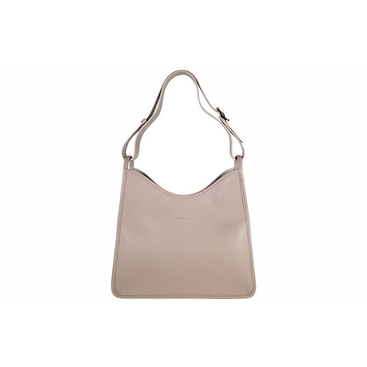 Longchamp Le Foulonne 29 Layered Leather Shoulder Bag Women Shoulder Bag Gray-Brown 10155021P55