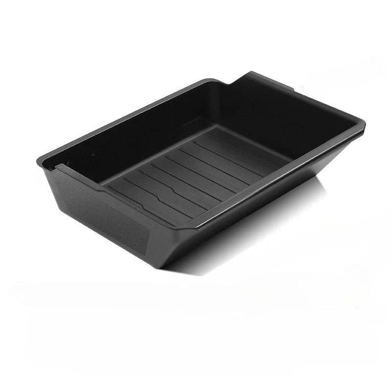For Tesla Model Y Juniper 2025 Rear Seat Rear Lower Storage Box Car Accessories ABS Umbrella Storage Organizer Tray Interior