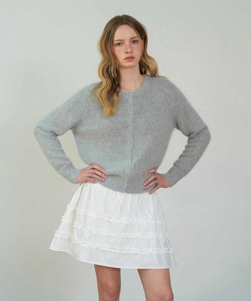 Eopaeleolakaibeu Frill Cancan Mini Skirt_Ivory