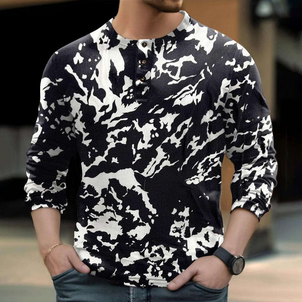 Мужская уличная винтажная модная спортивная футболка с v-образным вырезом и длинным рукавом