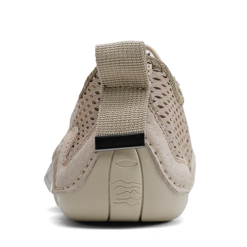 Мужская повседневная обувь Кожаные леггинсы с дышащей сеткой для вождения автомобиля Мужская спортивная кожаная обувь