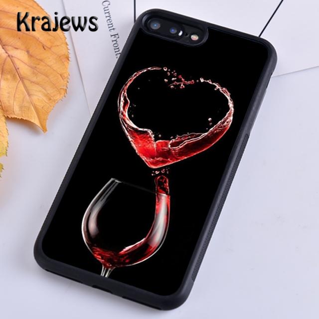 Krajews Red Wine Glass Soft Phone Case Cover For IPhone 18 17 Air 16 15 14 plus 11 12 13 pro max coque Shell Fundas