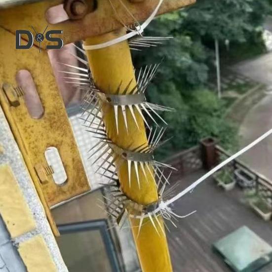 1 комплект шипов для защиты от крыс, шипы из нержавеющей стали для отпугивания птиц, шипы с завязками, отпугивающие белок, для голубей, кошек, для защиты деревьев, заборов, кормушек для птиц
