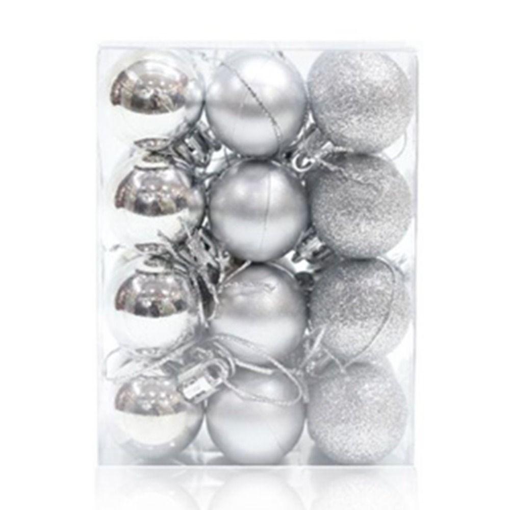 24 шт./компл. небьющиеся рождественские висячие шары блестящие елочные шары для Хэллоуина