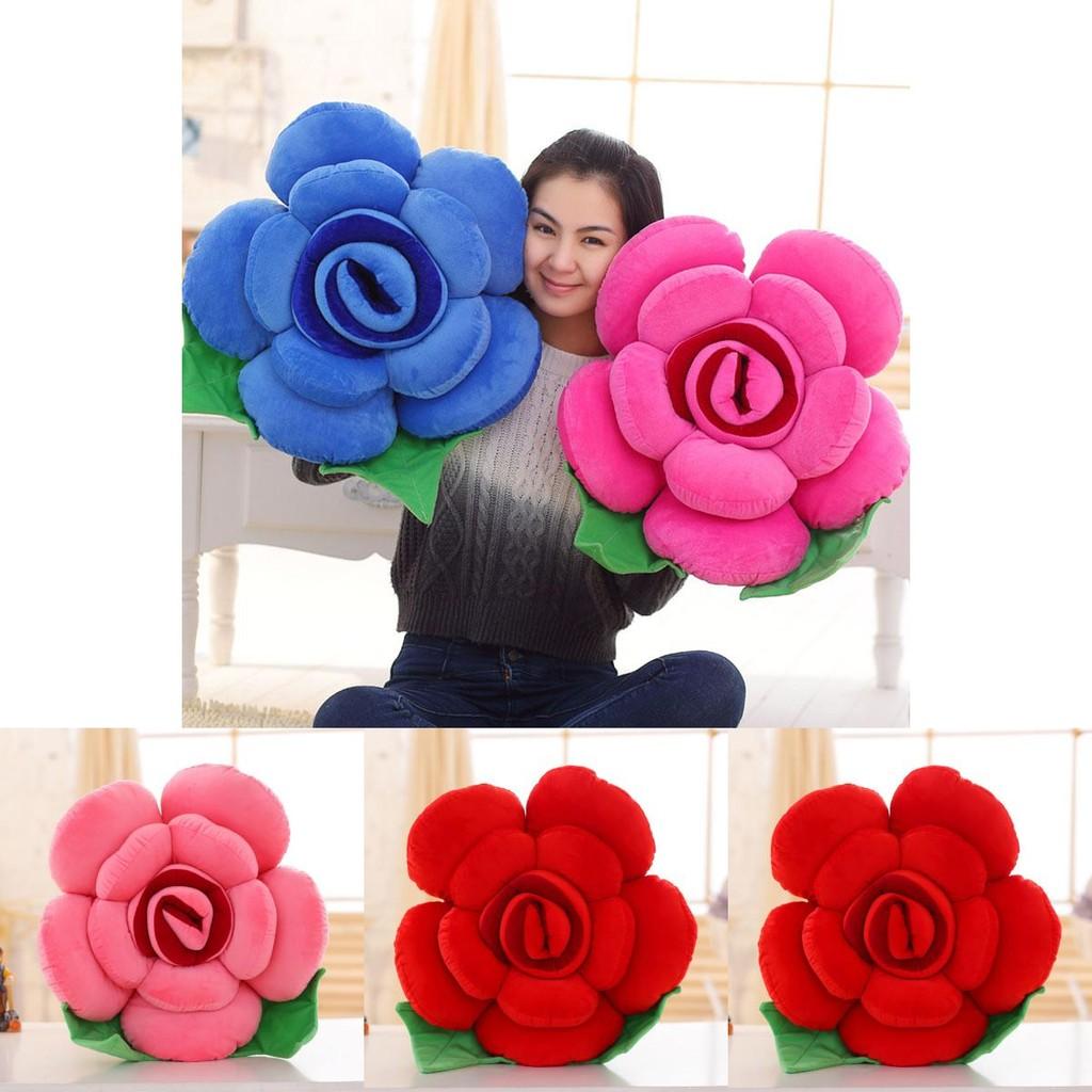 Elegant Romantic Flower Shape Cushion With Bright Colors And Soft Plush Material