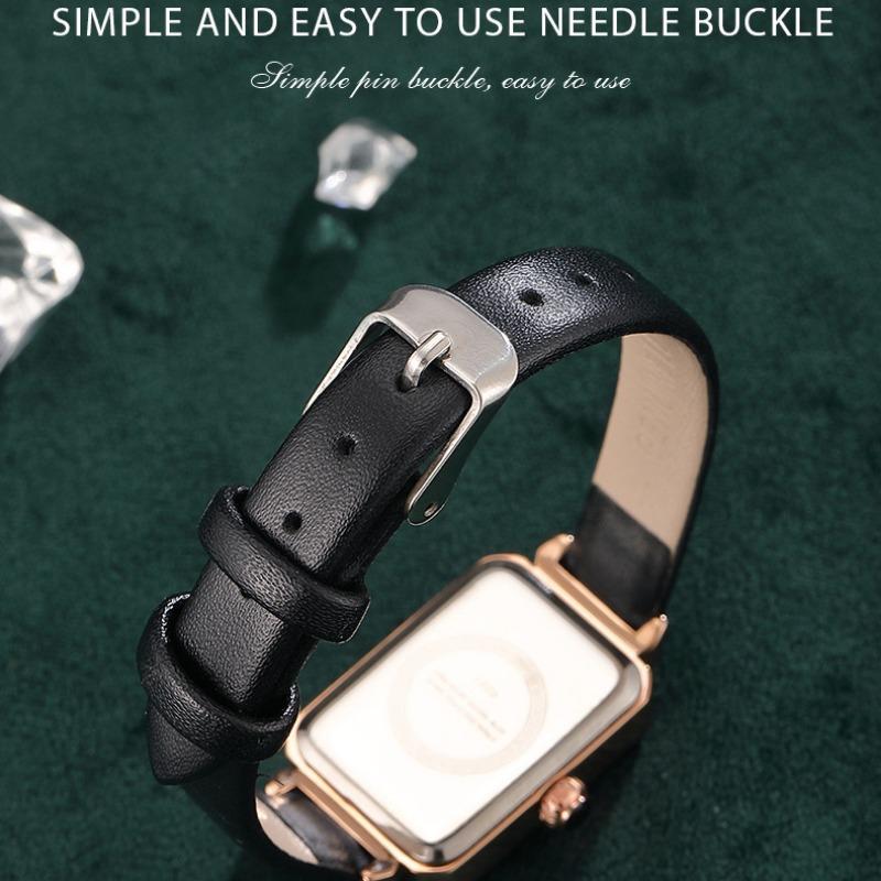 ABORNI Маленькие зеленые часы женские водонепроницаемые маленькие квадратные часы модные ретро легкие роскошные нишевые кварцевые женские часы