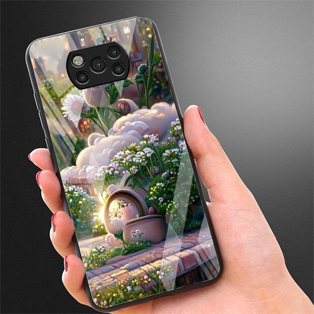 Чехол из стекла с изображением деревенского пейзажа для Xiaomi Poco X3 NFC 11 Lite 11T F3 M3 для Redmi Note 11 10 9 8 Pro 10S 9S 9A 9C Чехол для телефона