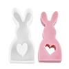 Силиконовая форма Пасхальный кролик Полая форма Сердце для литья свечей DIY Неприлипающая DIY Легко извлекаемая Форма для литья Искусство Поделки Декор