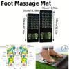 Foldable Black PP Foot Massage Mat - Reflexology Acupuncture Pad For, Detox, and Improved Circulation , Acupuncture Products