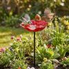 Metal Bee Butterfly Watering Station Flower Shaped Bird Water Dispenser  Household