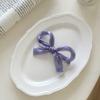 Girl Hairpin Pearlescent Luster Bowknot Decor Non-Slip Design Bangs Side Half-Tied Hair Clip Hair Accessories