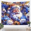 Рождественский гобелен Дед Мороз Снежинка Новогодний фон Настенное украшение Камин Носки Подарки Подвесная ткань