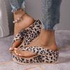Fashion Outdoor New Women's Slippers Wedge Non-slip Leopard 2024 Summer Flip Flop Fashion Women Shoes Plus Size Zapatos Para Mujeres