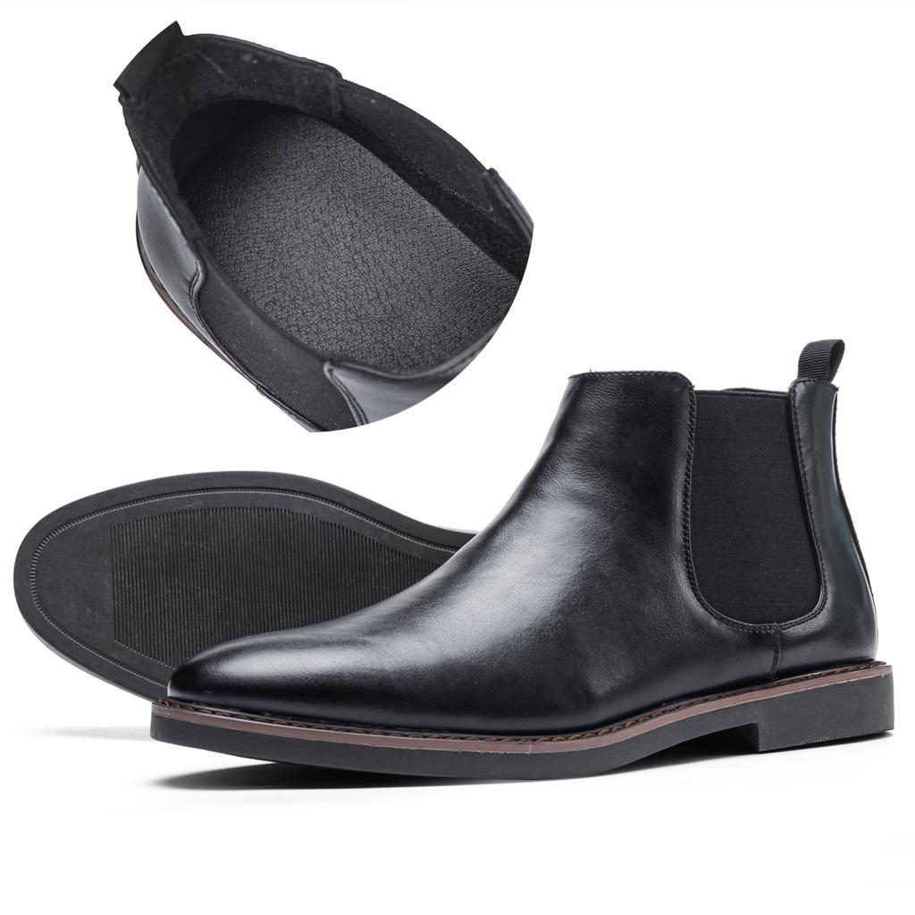 HECRAFTED SHOES/ Зимние мужские ботинки из искусственной кожи