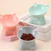 Nordic Style Pet Bowl, Cervical Vertebra Protection Cat Bowl Anti-tip Plastic Inclined Mouth Cat Bowl Pet Supplies