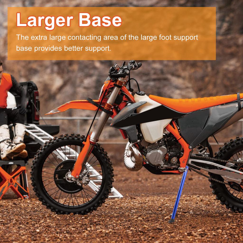 Подножка мотоцикла с увеличенным основанием, изготовленная на станке с ЧПУ из алюминиевого сплава, яркого цвета, устойчивая, прочная боковая подставка для мотоцикла для обслуживания