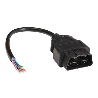 16-контактный папа OBD-кабель Открытая линия OBD 2 Удлинительный кабель для автомобильного диагностического сканера, Длина кабеля: 60см