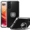Shockproof Case - BOOLING - for Samsung Galaxy S21 - Transparent - Ring Stand - Flexible