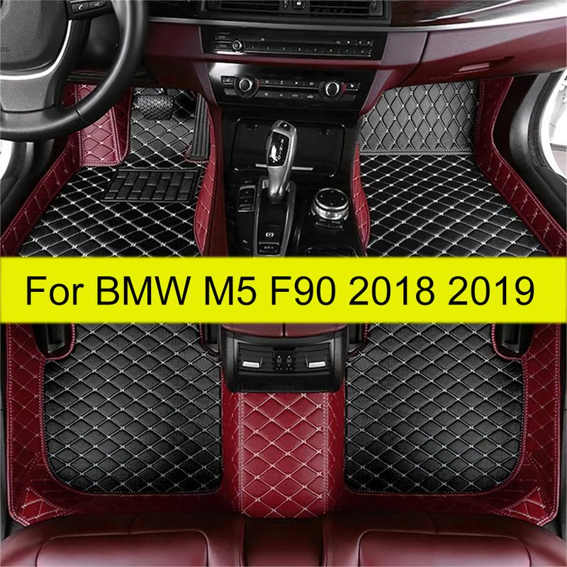 Автомобильные коврики для пола для BMW M5 F90 2018 Автомобильные подкладки для ног Покрытие автомобильного ковра Аксессуары для интерьера