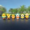 6 шт. аниме-фигурка маленькая желтая утка модель декора милые украшения для автомобиля аксессуары для салона автомобиля для девочек подарки