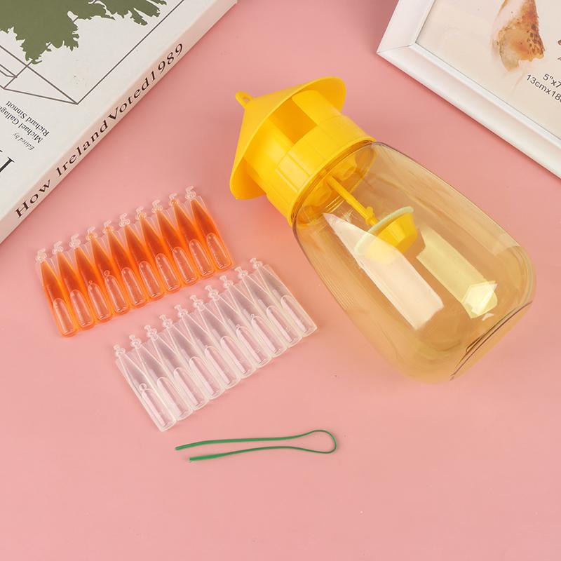 Fruit Fly Trap Killer Plastic Yellow Drosophila Trap Fly Catcher Pest Insect Con