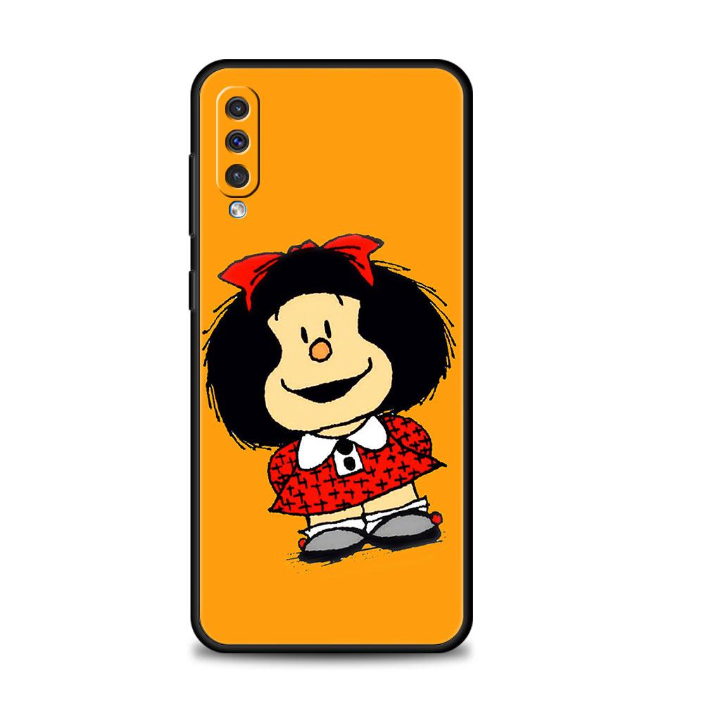 Для Samsung A20e A40 A50 A70 A10s A10 A20s Note 20 Ultra 10 A30 A91 A01 A03 A42 5G M51 A02 Черный Mafalda Girl Phone Funda