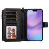 Для iPhone 17 Магнитный кожаный чехол Мобильная накладка со съемным кошельком на молнии и ремешком