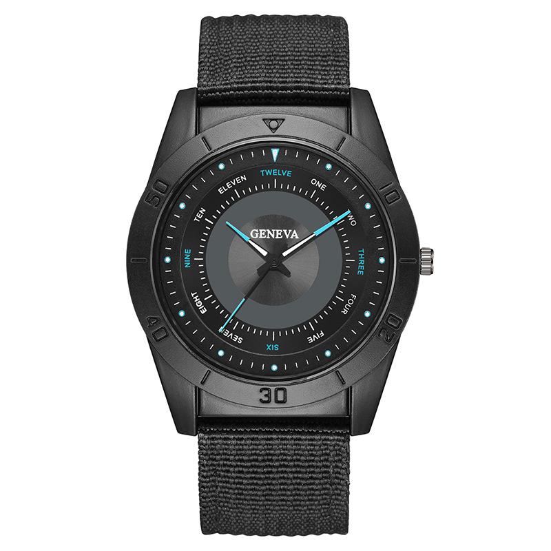 Новые модные мужские часы мужские часы черные силиконовые часы с брезентом