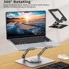 Foldable Tablet Holder 360 Rotating Base Computer Riser Ergonomic Notebook Computer Stand for Desk