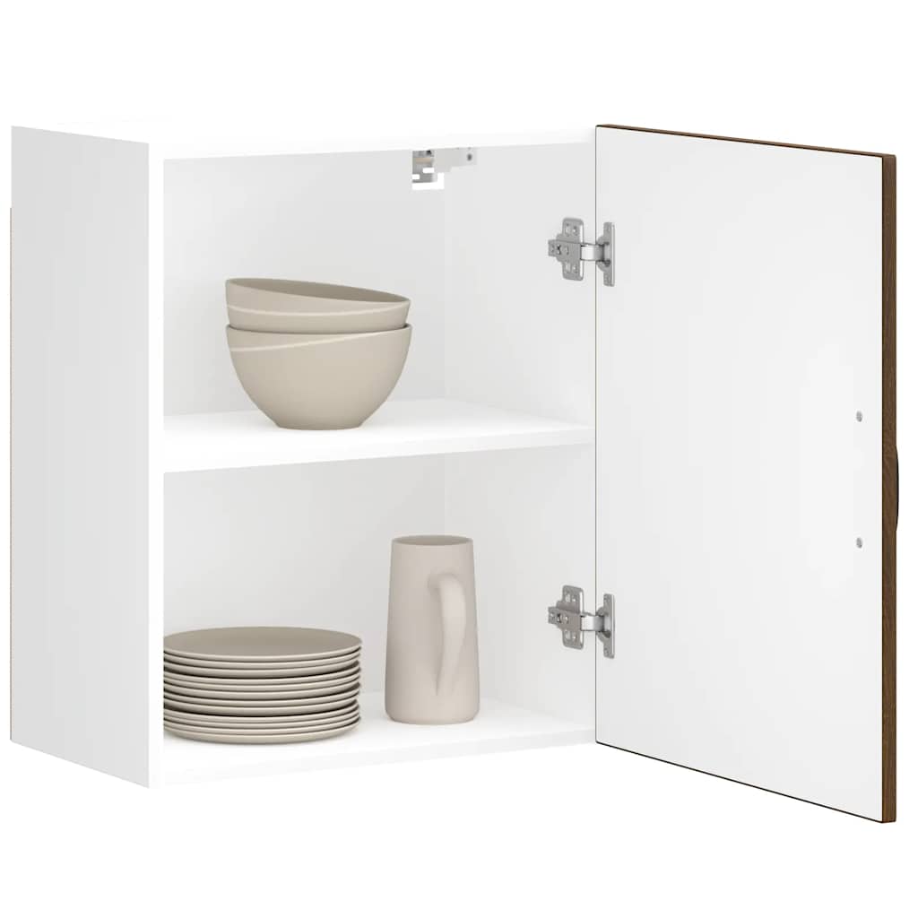 Kitchen Wall Cabinets 2 pcs Kalmar Brown Oak Look Particleboard