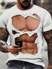 Funny 3D Printing Muscle Printed T-Shirt Gym Clothing Men Summer Streetwear T-Shirt Tops Harajuku Fashion Short Sleeve Tee