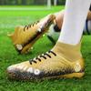 33-46 футбольные бутсы унисекс, высокоэластичные носки на шнуровке, тренировочный искусственный капитан, детские футбольные бутсы для тренировок на открытом воздухе