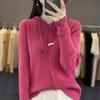 Pit Strip Knitted Hoodie Autumn and Winter New Loose and Thin Hooded Sweater Women's Versatile Soft Waxy Coat Top