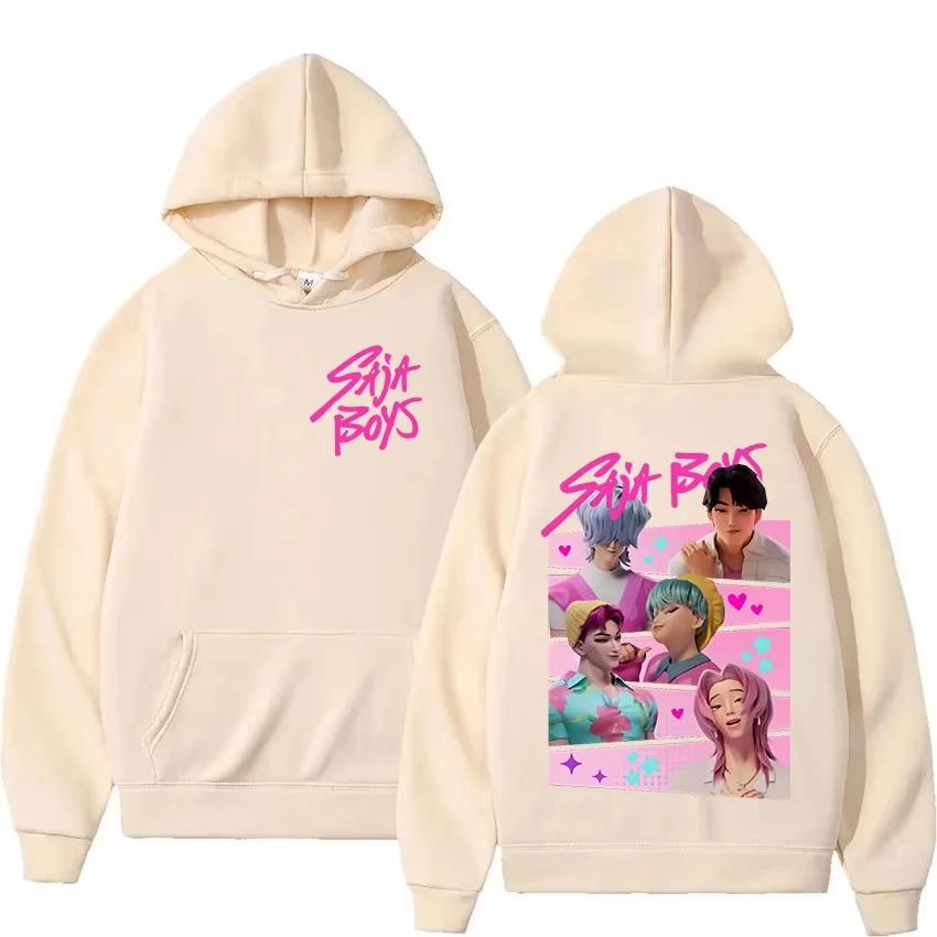2025 K-pop Saja Boys Demon Hunters Print Hoodies Men Women Long Sleeve Pullover Sweatshirts Popular Fashion Y2k Fleece Pullover