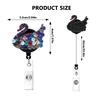 Swan Rhinestone Badge Holder Reliable Swivel Alligator Clip Retractable Badge Reel Convenient Id Holder Reel For  Office