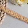 12 Meters Gold Braid Trim 15MM Width Decorative Woven Braid Lace Trim Sewing Centipede Lace Ribbon Polyester Upholstery