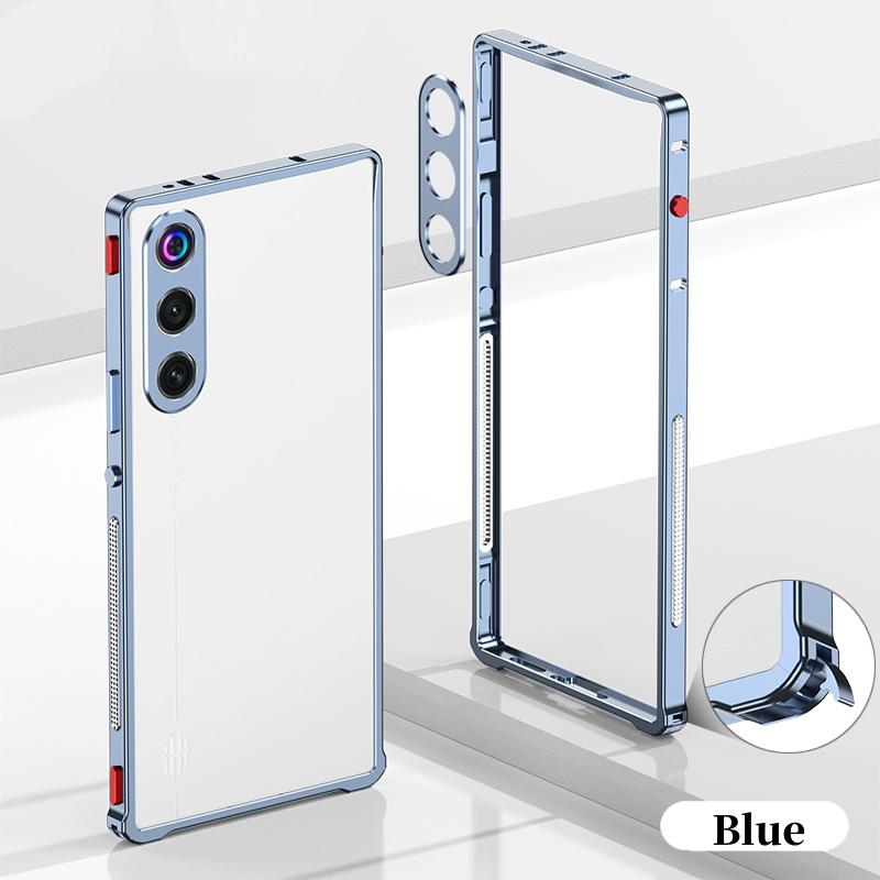 Роскошный металлический бампер для ZTE nubia RedMagic 10 Air 5G 6.8" Алюминиевая рама Защитная крышка + Металлическая защитная пленка для объектива